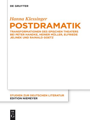 cover image of Postdramatik